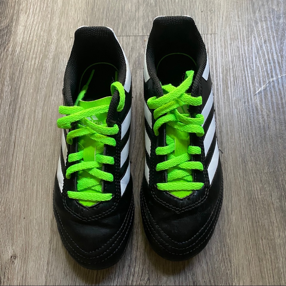 Adidas Soccer Cleats Size Size 1.5 Black/Green
